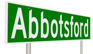 İşaretli yeşil 3D otoyol