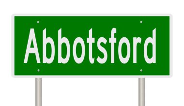 İşaretli yeşil 3D otoyol