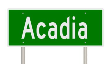 İşaretli yeşil 3D otoyol