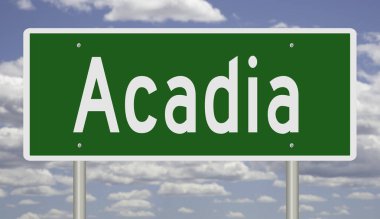 İşaretli yeşil 3D otoyol