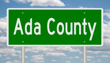 İşaretli yeşil 3D otoyol