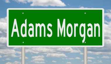 İşaretli yeşil 3D otoyol