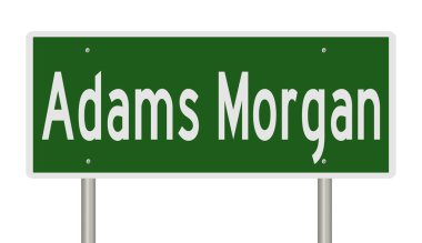 İşaretli yeşil 3D otoyol