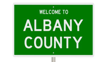 İşaretli yeşil 3D otoyol