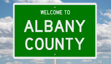 İşaretli yeşil 3D otoyol