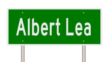 İşaretli yeşil 3D otoyol