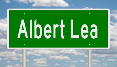 İşaretli yeşil 3D otoyol