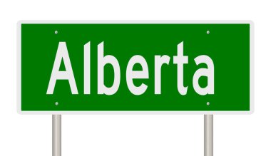 İşaretli yeşil 3D otoyol