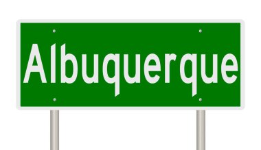 İşaretli yeşil 3D otoyol