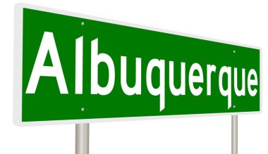 İşaretli yeşil 3D otoyol