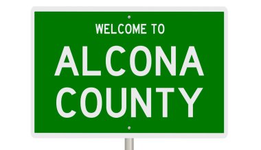 İşaretli yeşil 3D otoyol