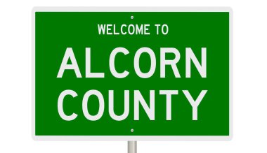 İşaretli yeşil 3D otoyol