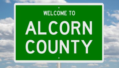 İşaretli yeşil 3D otoyol