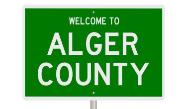 İşaretli yeşil 3D otoyol