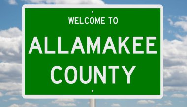 İşaretli yeşil 3D otoyol