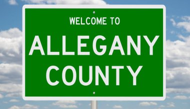 İşaretli yeşil 3D otoyol