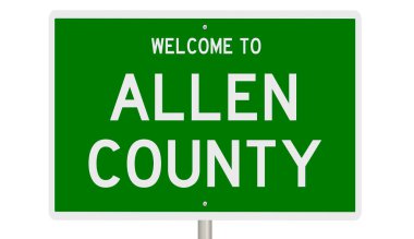 İşaretli yeşil 3D otoyol