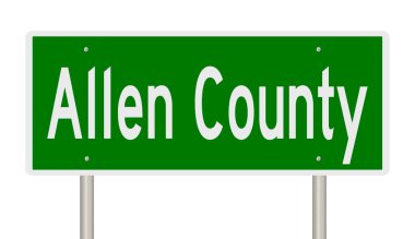 İşaretli yeşil 3D otoyol