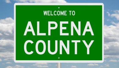 İşaretli yeşil 3D otoyol