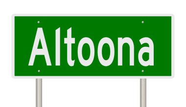 İşaretli yeşil 3D otoyol