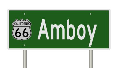 İşaretli yeşil 3D otoyol