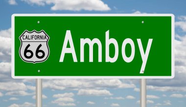 Amboy için yeşil 3D otoyol tabelası