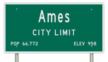 İşaretli yeşil 3D otoyol