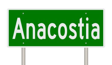 İşaretli yeşil 3D otoyol