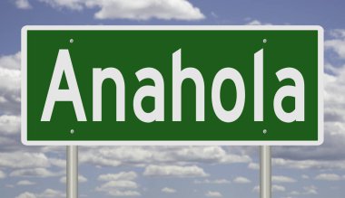 İşaretli yeşil 3D otoyol