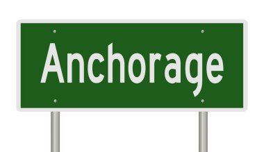 İşaretli yeşil 3D otoyol