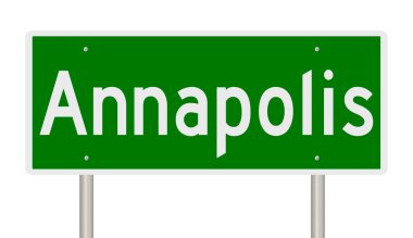 İşaretli yeşil 3D otoyol