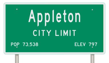 İşaretli yeşil 3D otoyol