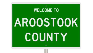 İşaretli yeşil 3D otoyol