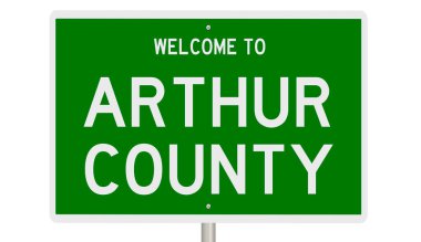 İşaretli yeşil 3D otoyol