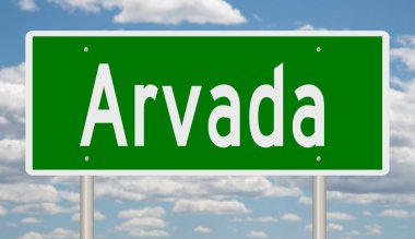 İşaretli yeşil 3D otoyol