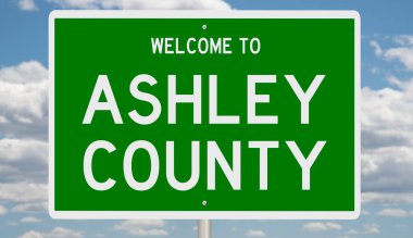 İşaretli yeşil 3D otoyol