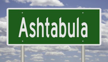 İşaretli yeşil 3D otoyol