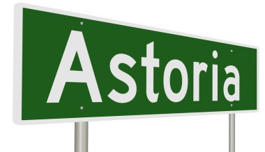 İşaretli yeşil 3D otoyol