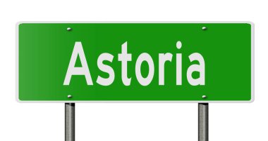 İşaretli yeşil 3D otoyol