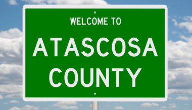 İşaretli yeşil 3D otoyol