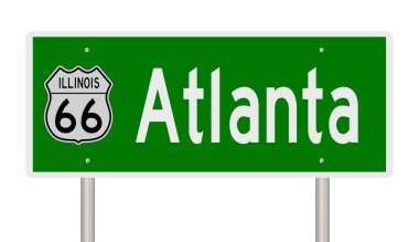 İşaretli yeşil 3D otoyol