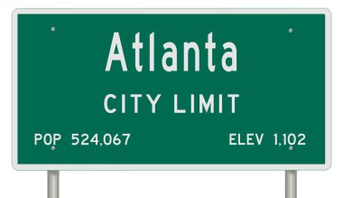 İşaretli yeşil 3D otoyol