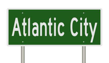 İşaretli yeşil 3D otoyol