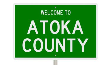 İşaretli yeşil 3D otoyol