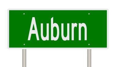 İşaretli yeşil 3D otoyol