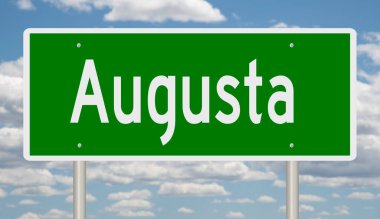 İşaretli yeşil 3D otoyol