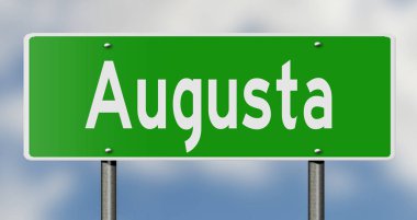 İşaretli yeşil 3D otoyol