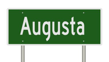 İşaretli yeşil 3D otoyol