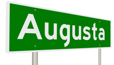 İşaretli yeşil 3D otoyol