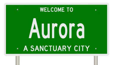 İşaretli yeşil 3D otoyol